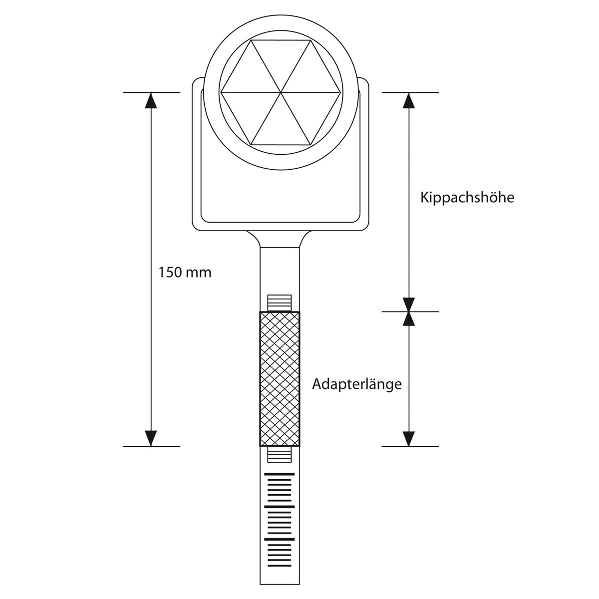 proNivo Universal Carbon- / Aluminiumstab 2,2 m ohne Adapter