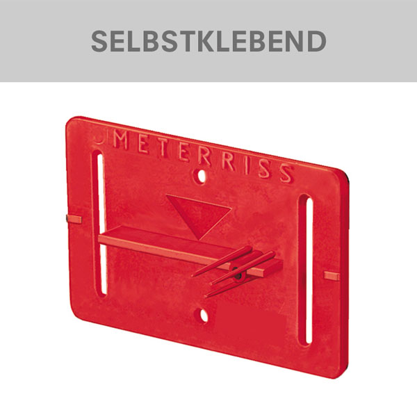 Meterriss-Plakette RS 21, rot, selbstklebend, von Rothbucher Systeme