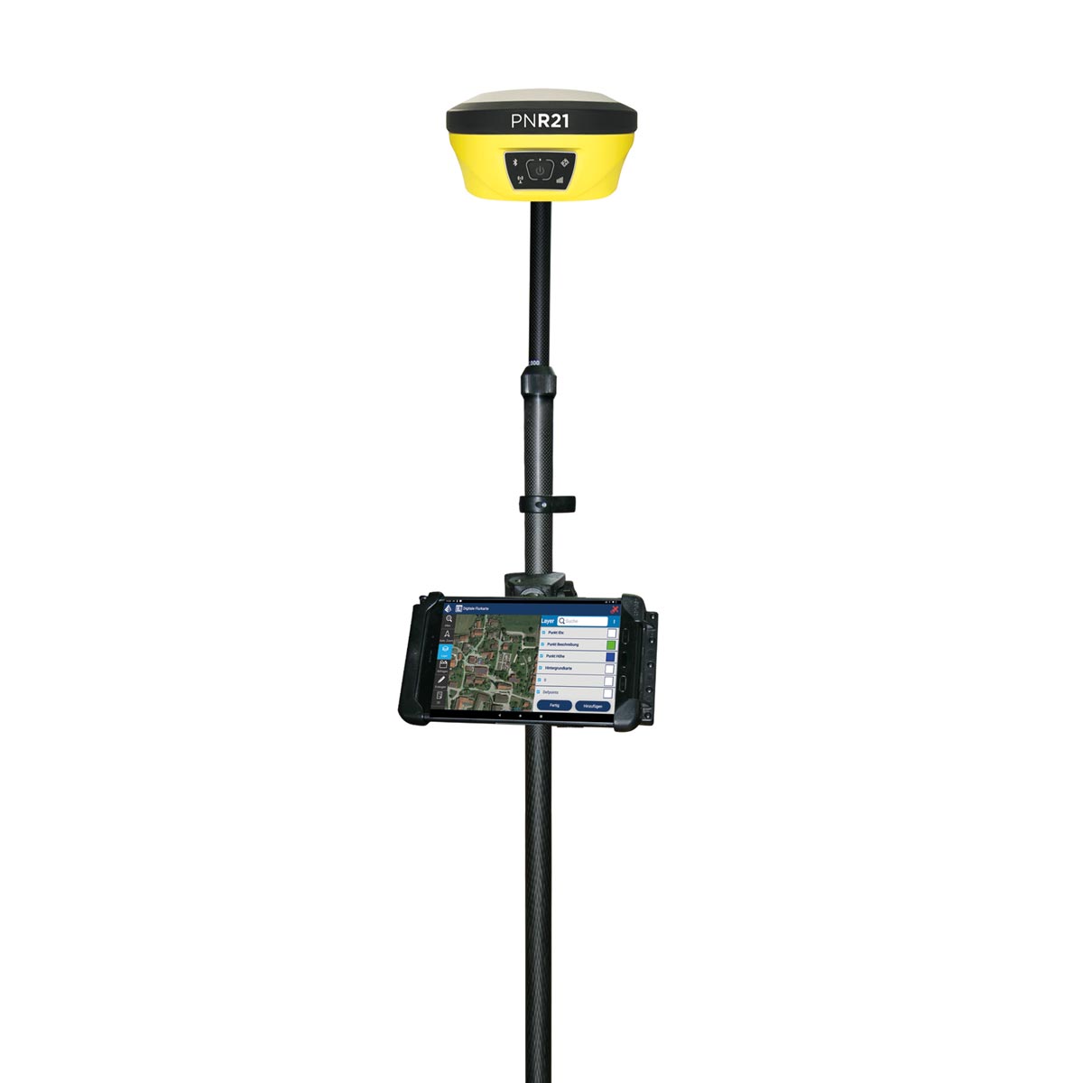 Paket: GNSS-Empfänger PNR21 mit Tablet und der Software Carlson Layout