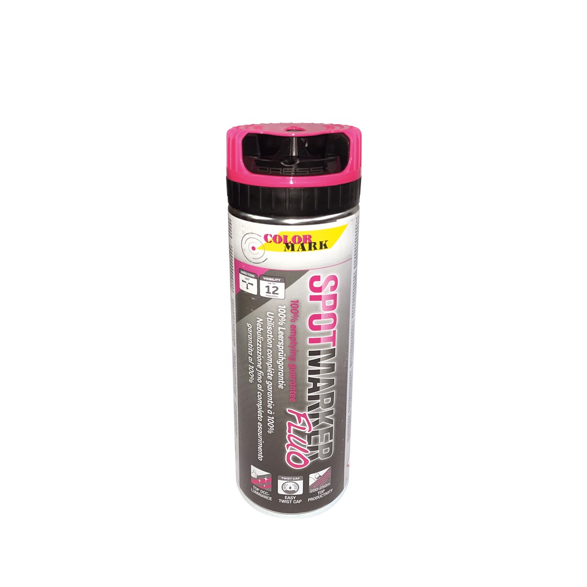 Markierfarbe - Colormark - Spotmarker FLUO leuchtpink, mit Sicherheitskappe, 500 ml