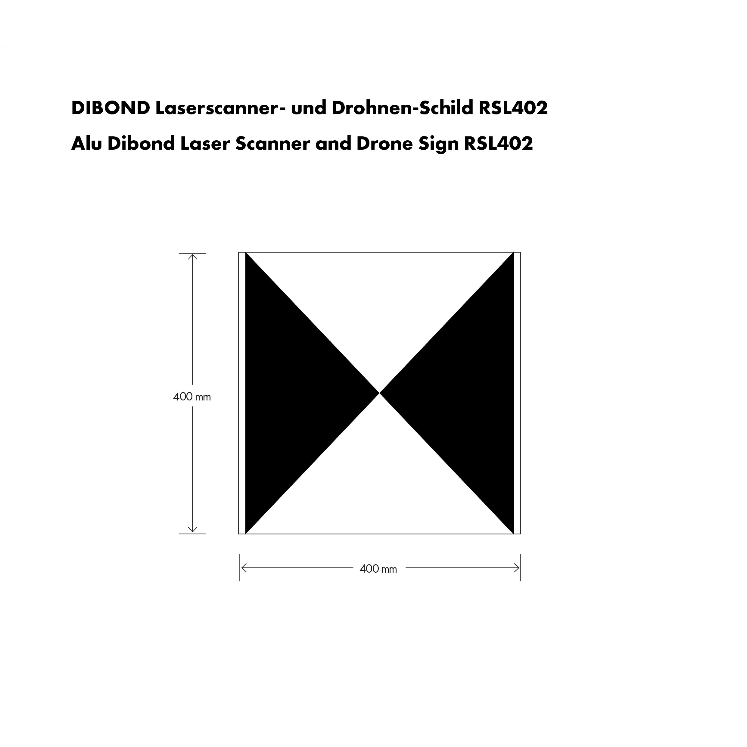 Laserscanner- und Drohnen-Schild RSL402 von Rothbucher Systeme
