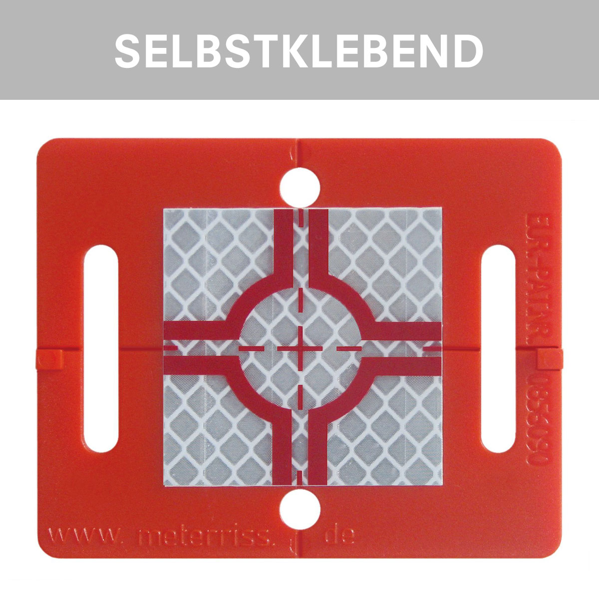 Vermessungsplakette RS 61, rot, selbstklebend, von Rothbucher Systeme