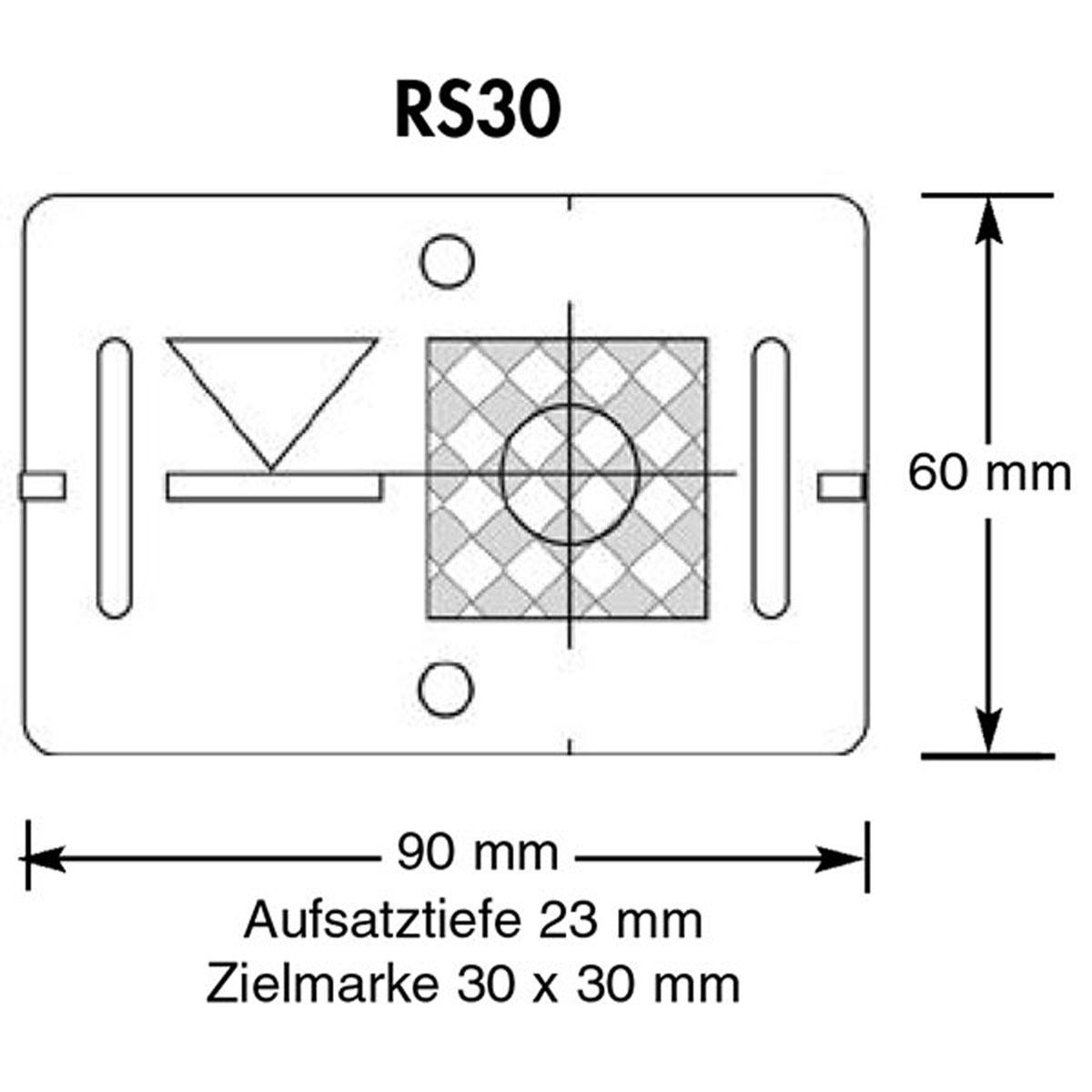 BIM Vermessungs-Plaketten RS 30, grau, mit reflektierender Zielmarke