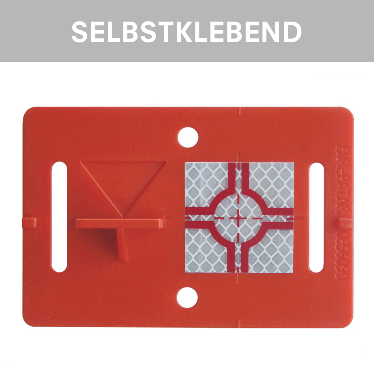 BIM Vermessungs-Plakette RS 31R, rot, selbstklebend mit Zielmarke