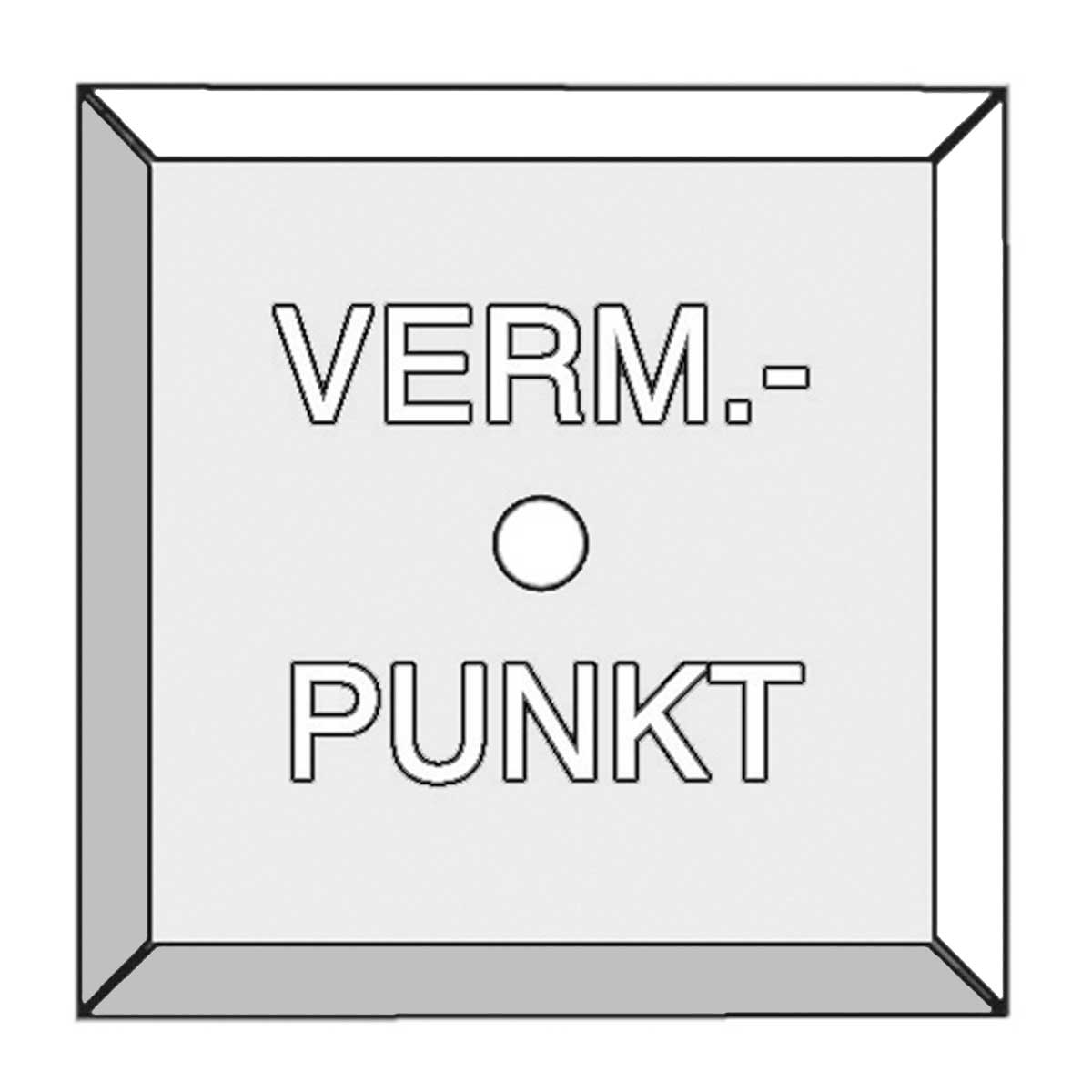 Rohrmarken,feste Sp., weiß, Verm.Punkt, Schaft-Ø: 33 - Kopfgr. 100x100x90 mm, Länge 400 mm