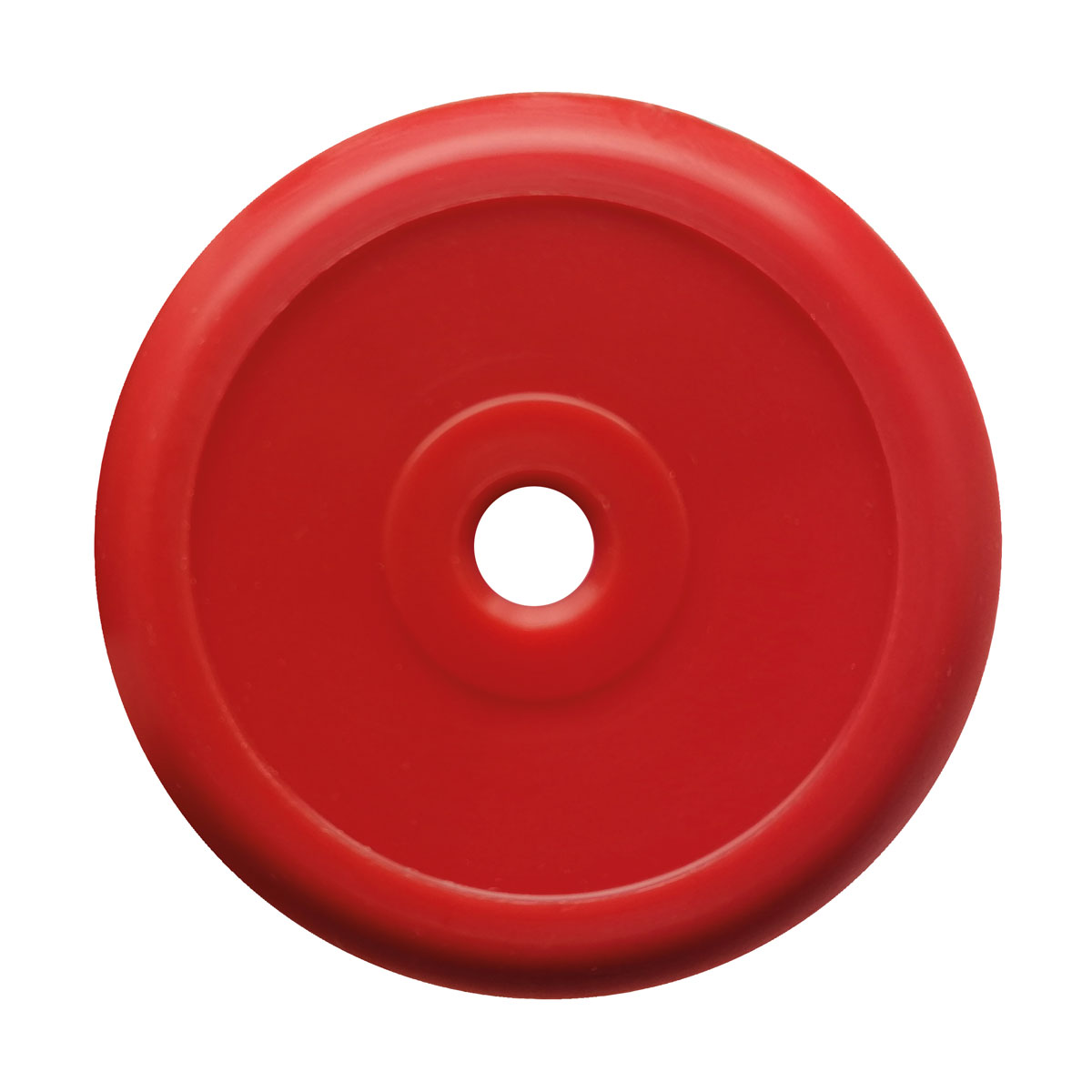Abschlussplatten aus Polyamid 1/2", Ø 60 mm rot - ohne Aufschrift