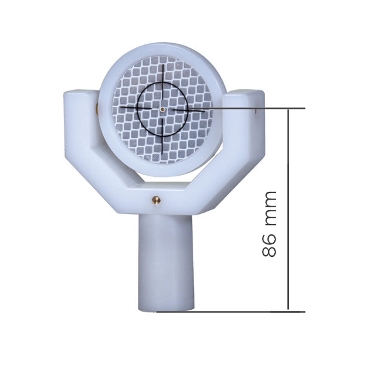 Mini-Reflektor mit Zielkreuz für Monitoring, weiß 