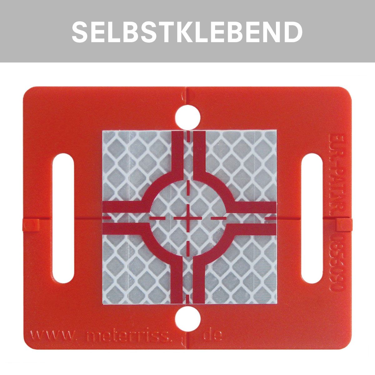 Vermessungsplakette RS 51, rot, selbstklebend, von Rothbucher Systeme