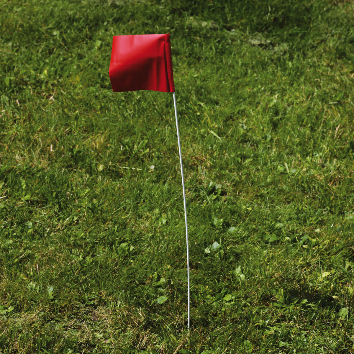 Markierungsflaggen, rot 127 x 102 mm, Stab aus Kunststoff 610 mm