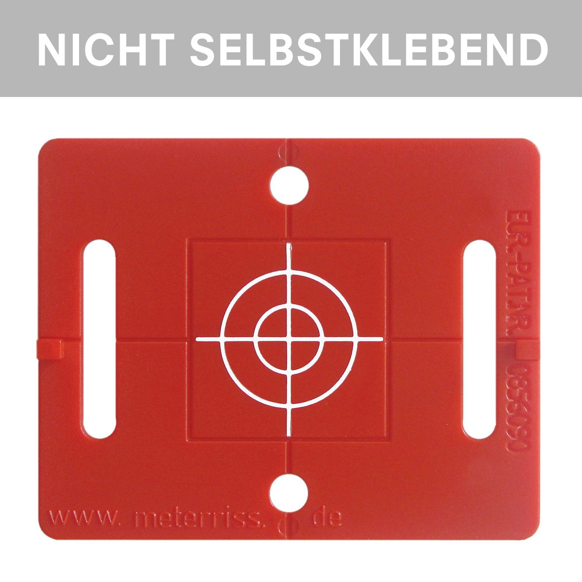 Vermessungsplakette RS 70, rot, mit Fadenkreuz, von Rothbucher Systeme